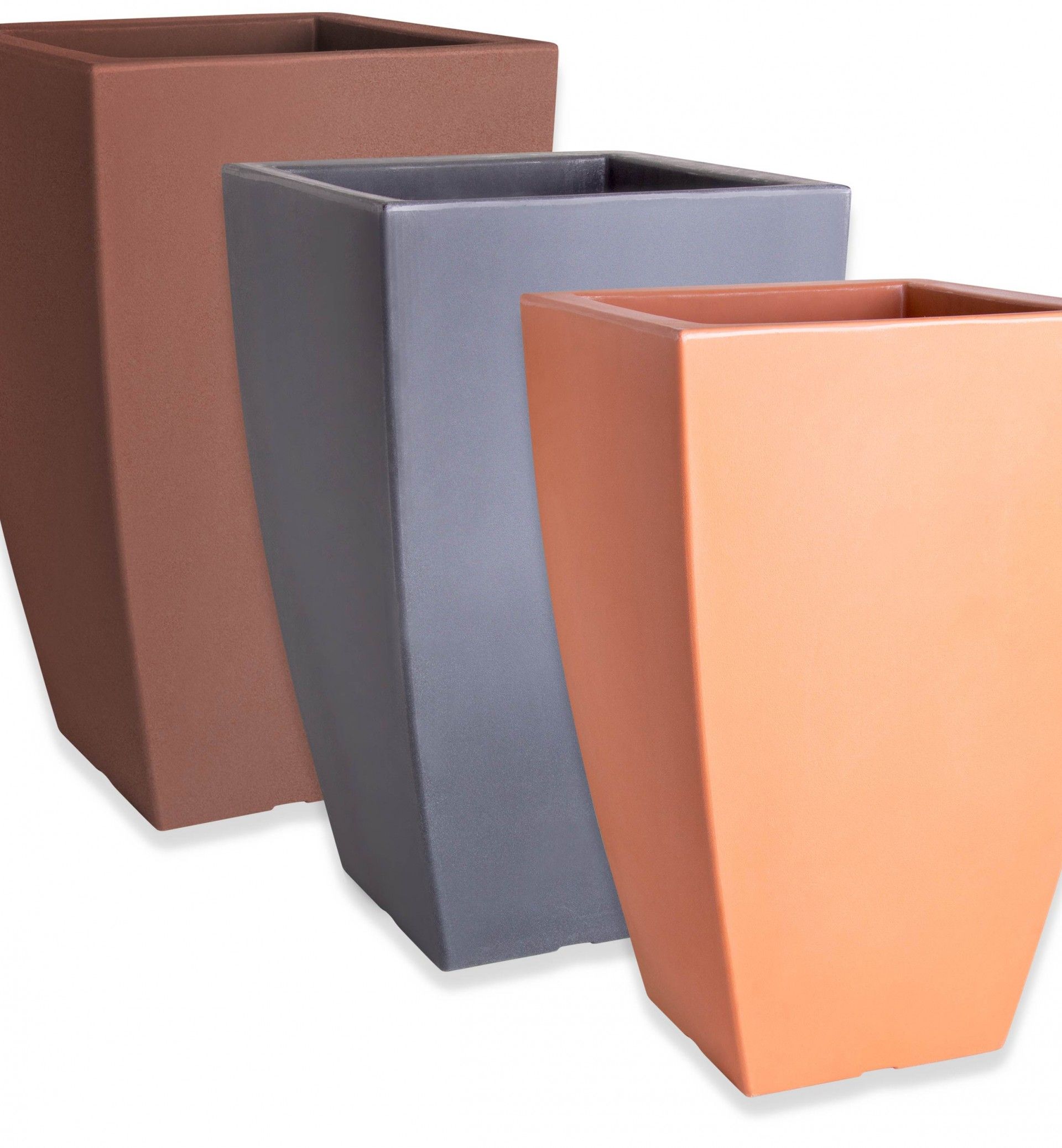 Vaso Plástico Orquidea Redondo Preto N.65 40X40X65cm