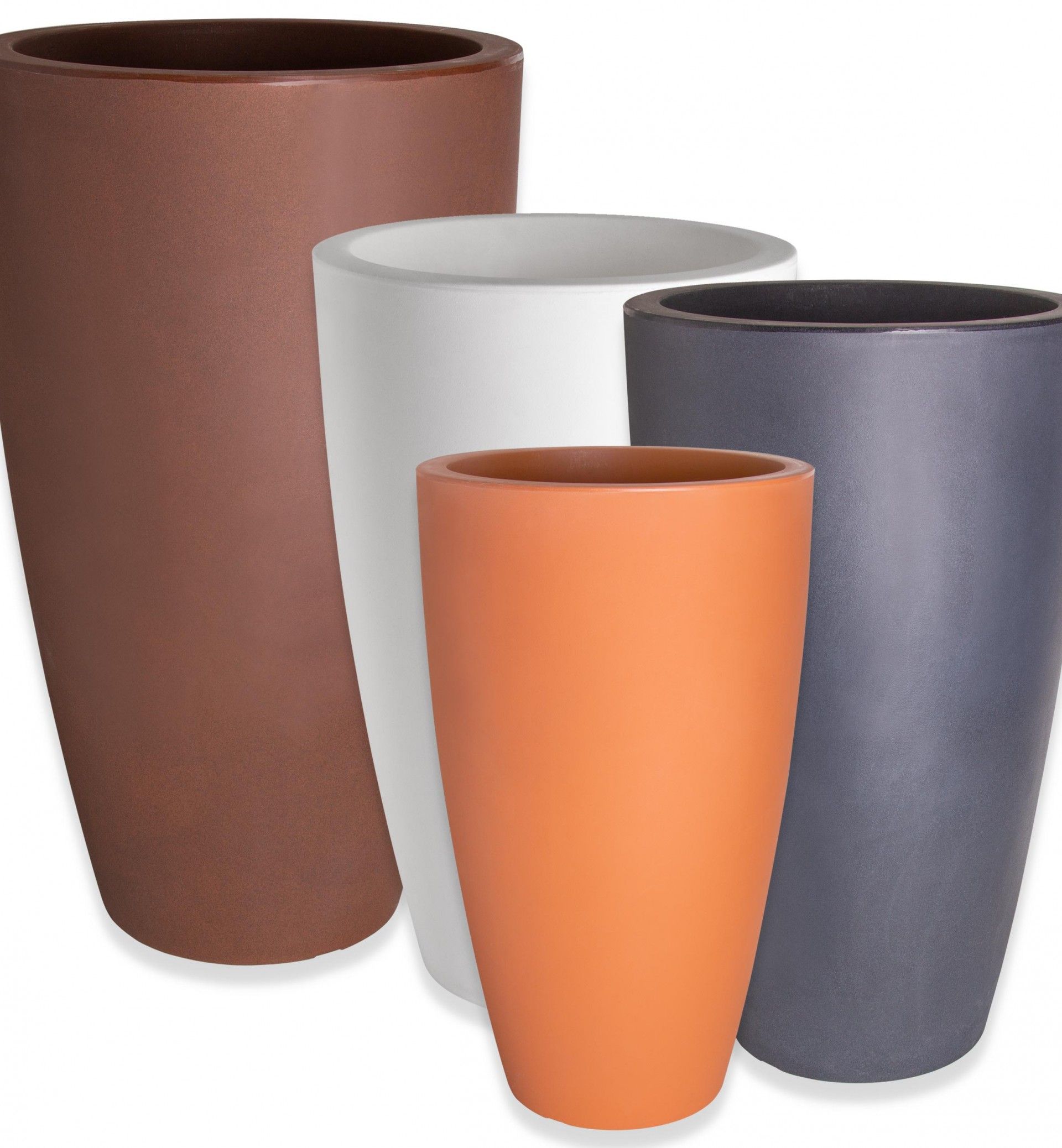 Vaso Plástico Cone Alto Preto N.90 50X90cm