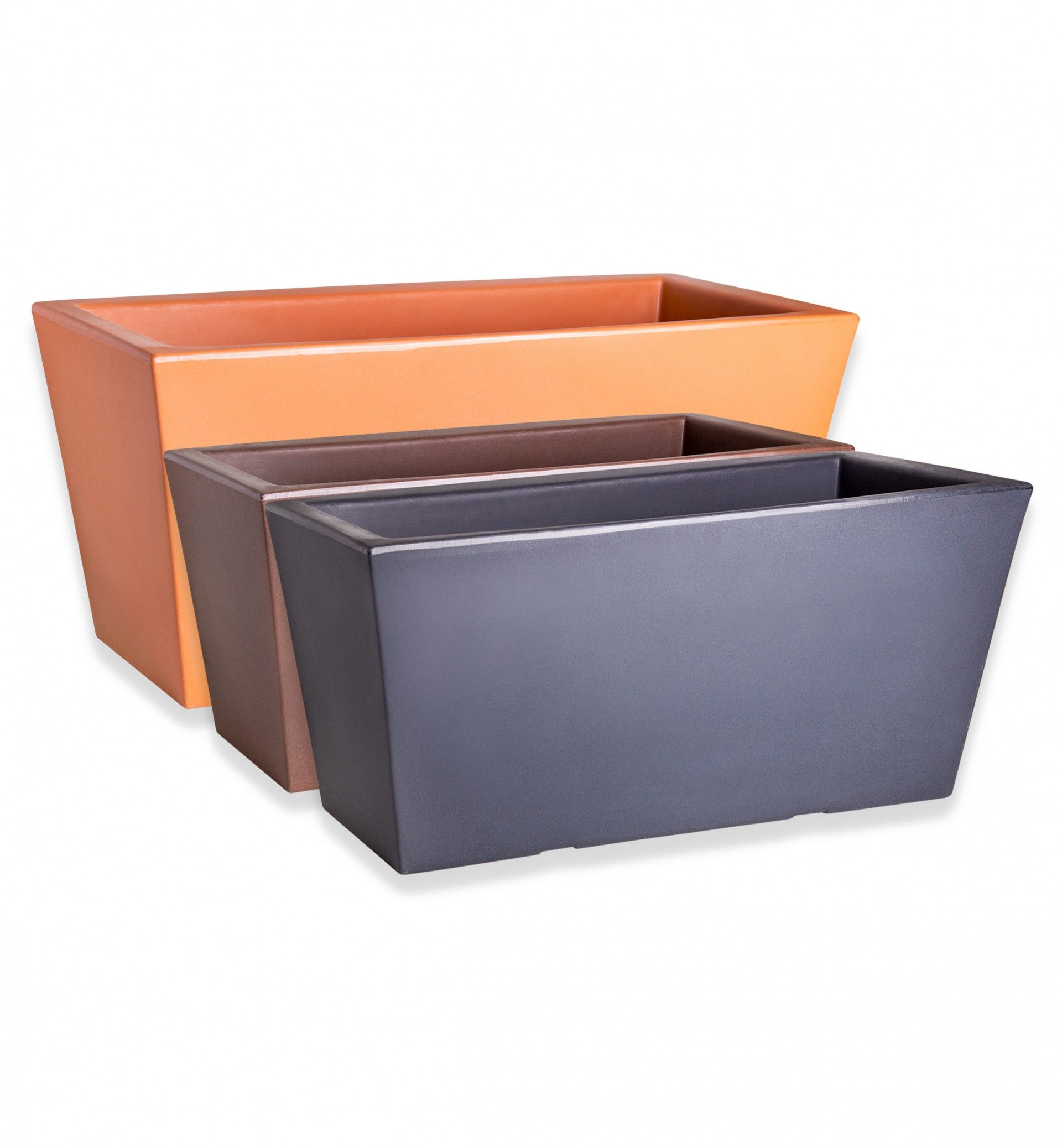 Floreira Plástica Camelia Preto N.60 30X30X35cm