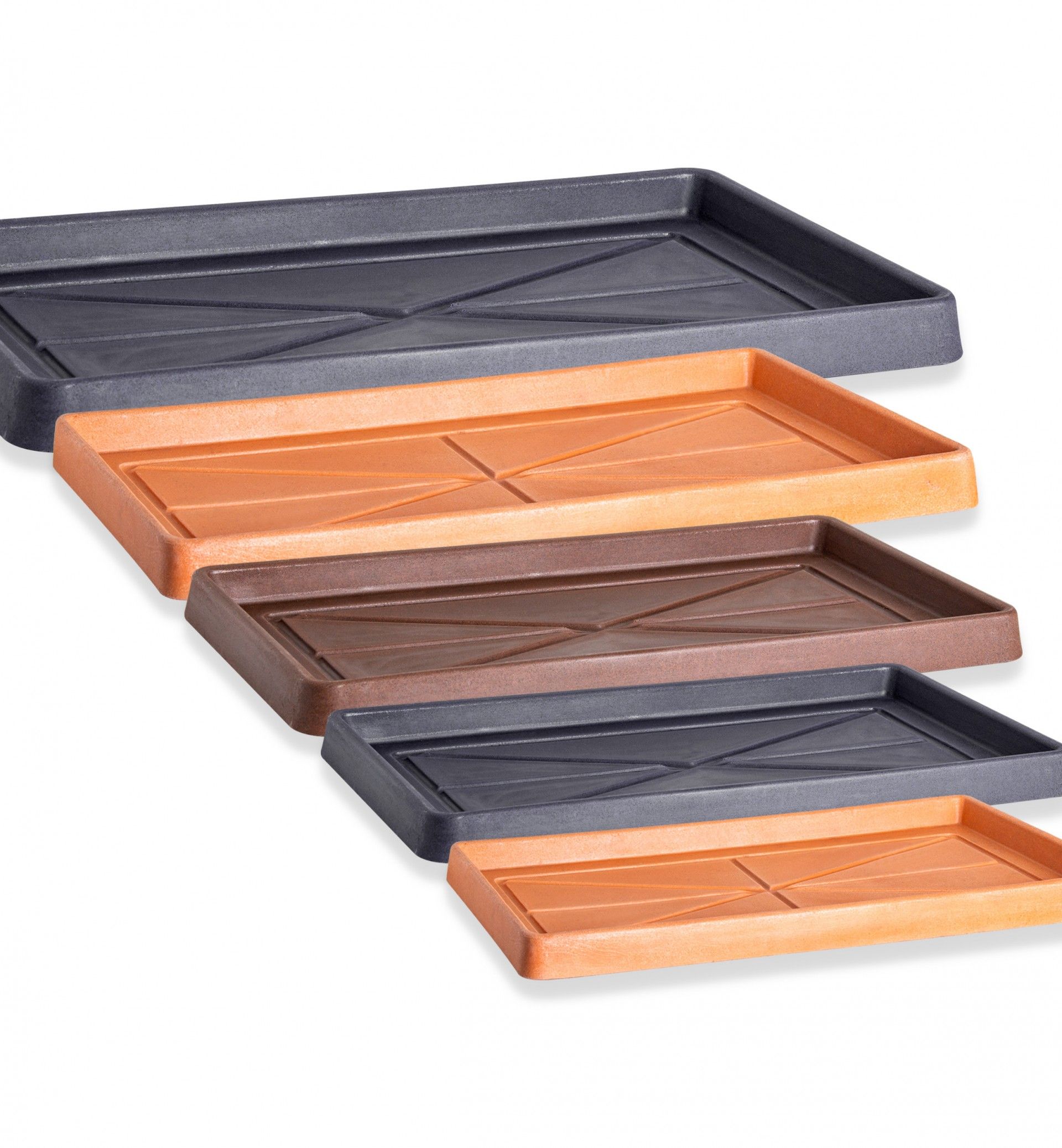 Prato Plástico Standard Retangular Bronze N.55 55X31X4cm
