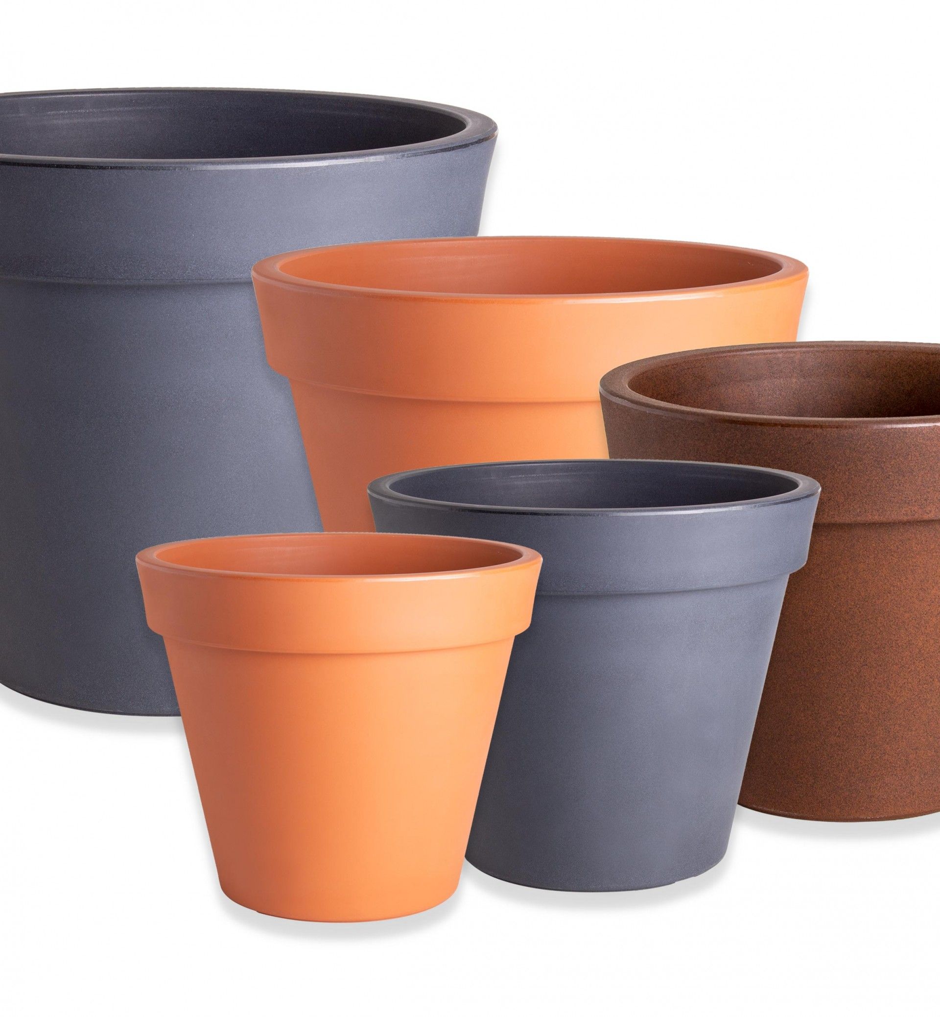 Vaso Plástico Standard Redondo Preto N.60 61X55cm