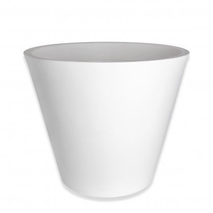 Vaso Plstico Margarida Redondo Branco N.60 60X52cm