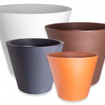 Vaso Plstico Margarida Redondo Branco N.60 60X52cm
