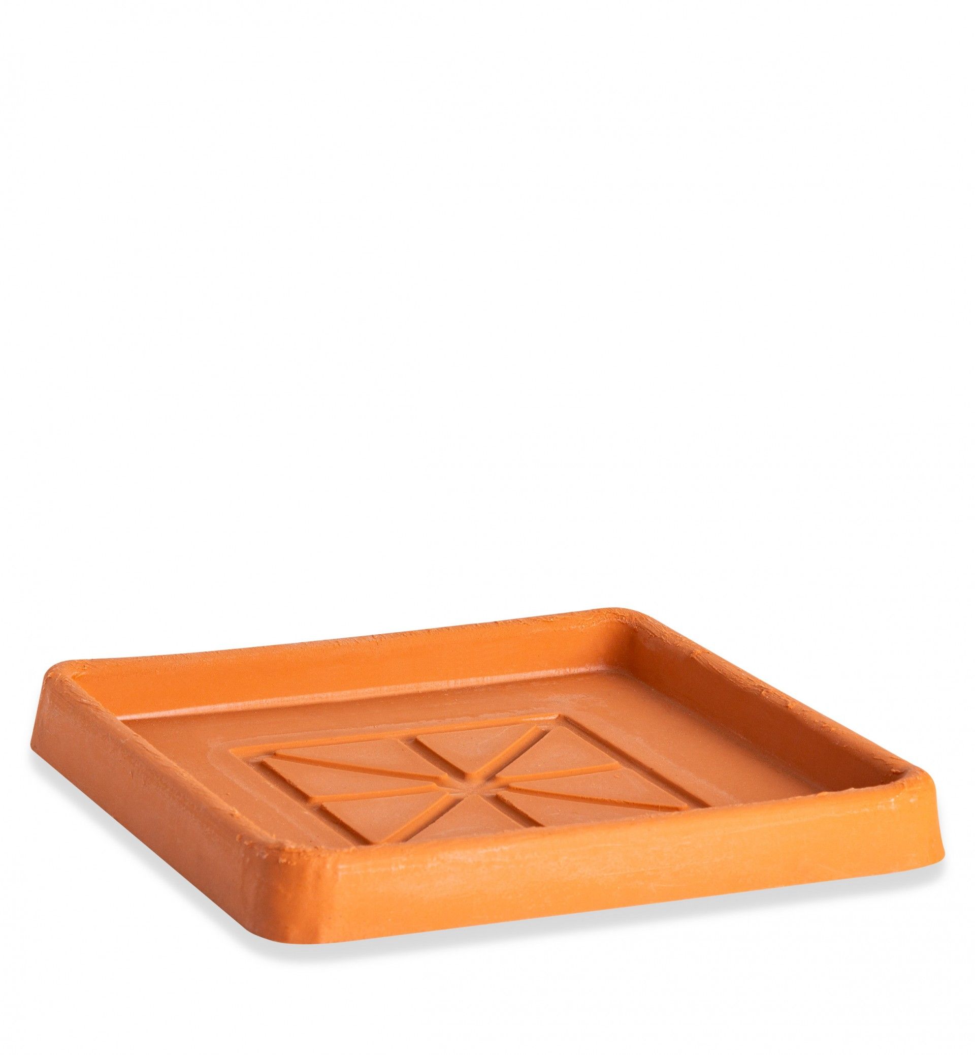 Prato Plástico Standard Quadrado Terracota N.50 50X50X5cm
