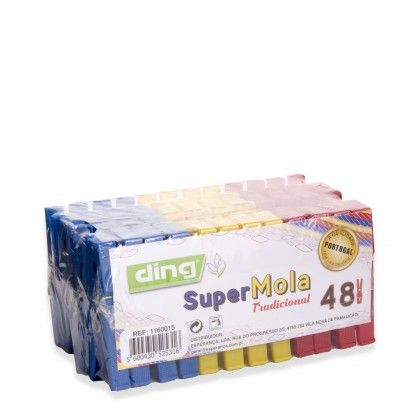 Mola Roupa Plástico Multicor Pack 48 Mola Roupa Plástico Multicor Pack 48