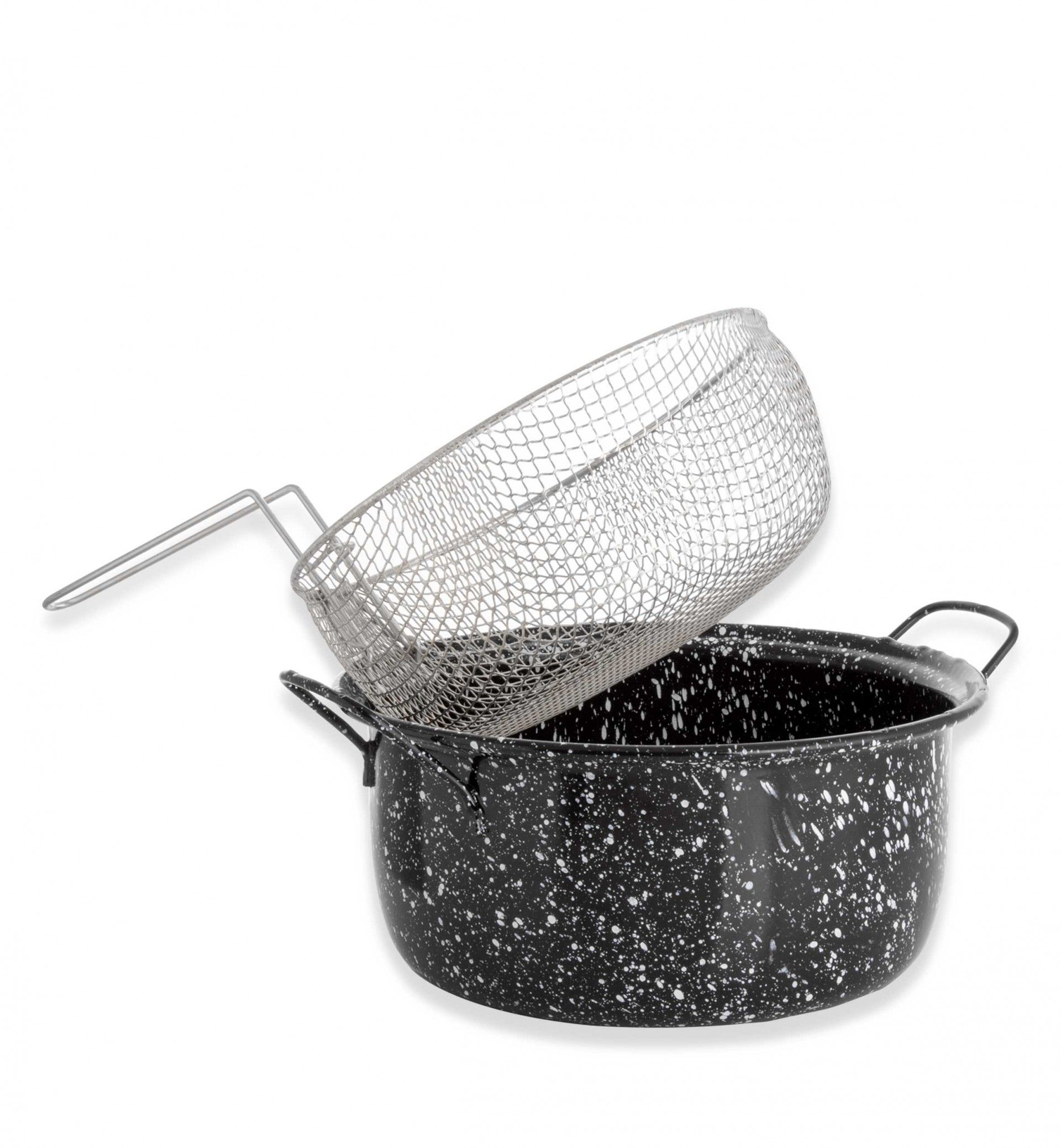 Fritadeira Esmalte Use com Rede + Tampa N.24