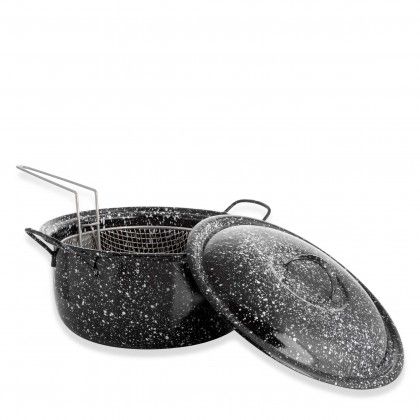 Fritadeira Esmalte Use com Rede + Tampa N.24