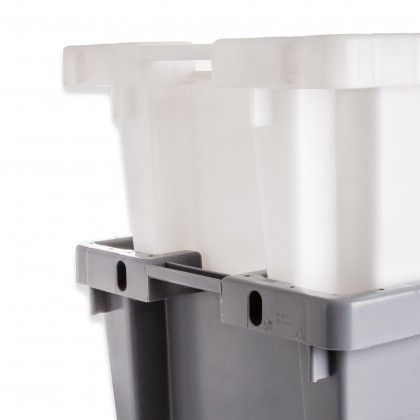 Caixa Contentora Fechada Branco 30L 58.9X39.7X15.3cm Caixa Contentora Fechada Branco 30L 58.9X39.7X15.3cm