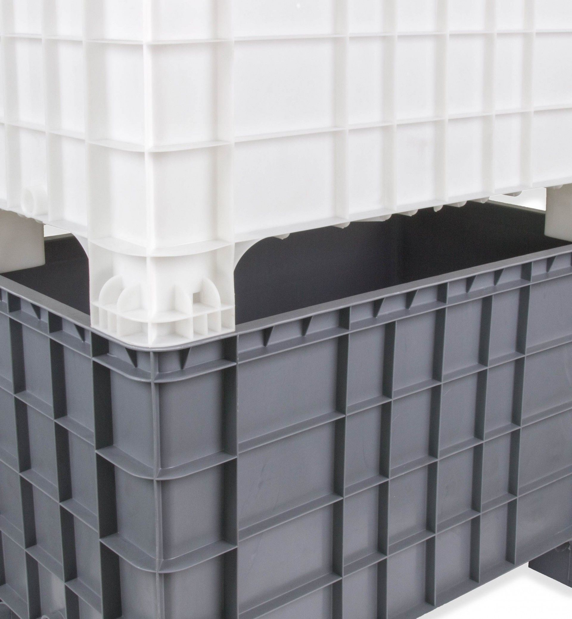 Contentor Palete Fechado Branco 250l 100X60X65cm