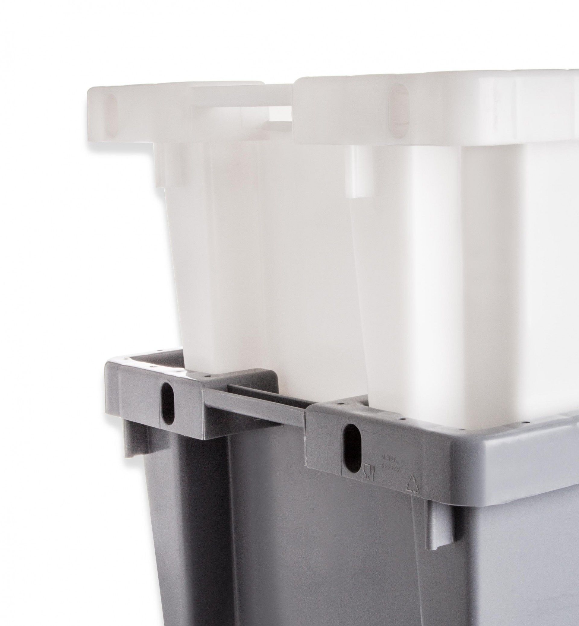 Caixa Contentora Fechada Branco 30L 58.9X39.7X15.3cm