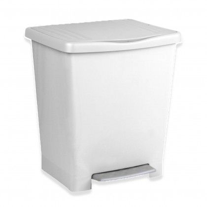Balde Lixo com Pedal Millenium Branco 23L / 33.5X30X39CM