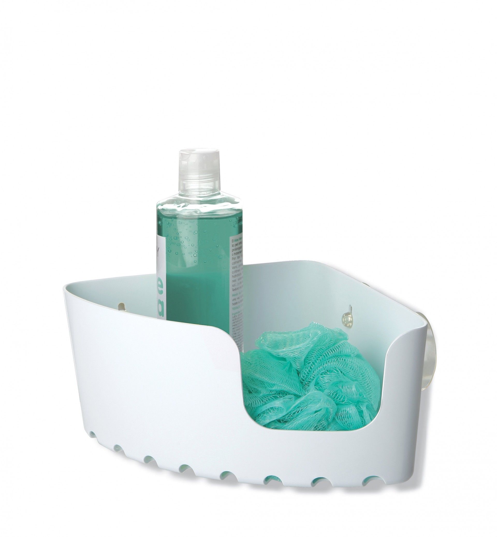 Cesto de Canto Wc com Ventosas Standard Cinza 20X20X11CM