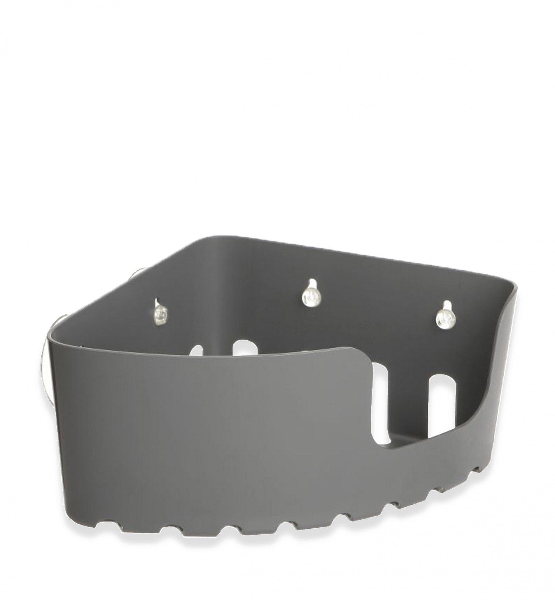 Cesto de Canto Wc com Ventosas Standard Cinza 20X20X11CM