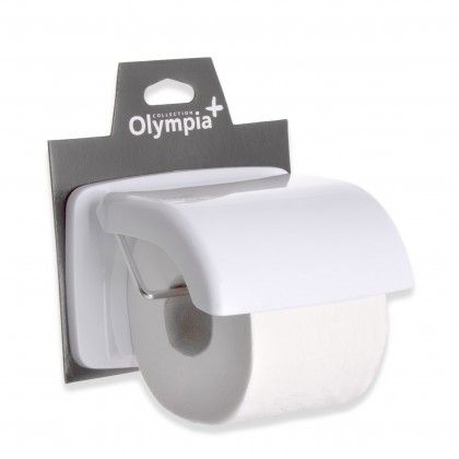 Porta Rolo Papel Higinico Olympia Branco 15.7X4.3X13.2cm