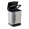 Balde Lixo com Pedal Cinza Metalizado 25L / 33.5X31X42CM