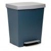 Balde Lixo com Pedal Cubik Cinza 23L 33.5X30X39CM