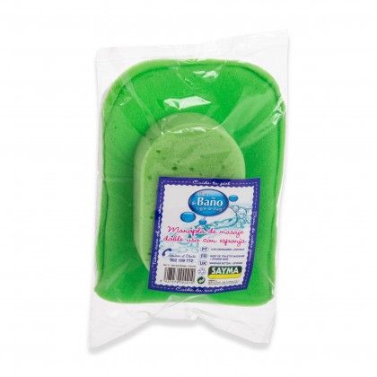 Esponja Banho Sayma + Luva Massagem 19X15X5cm