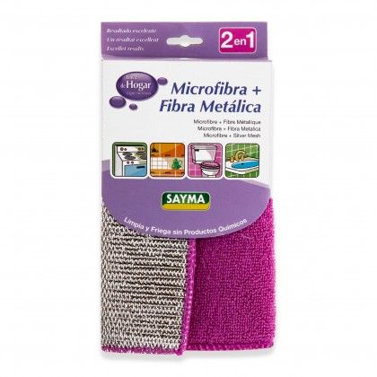 SAYMA PANO DUPLA FACE MICROFIBRA / METAL 17X23CM PACK 1 R 271
