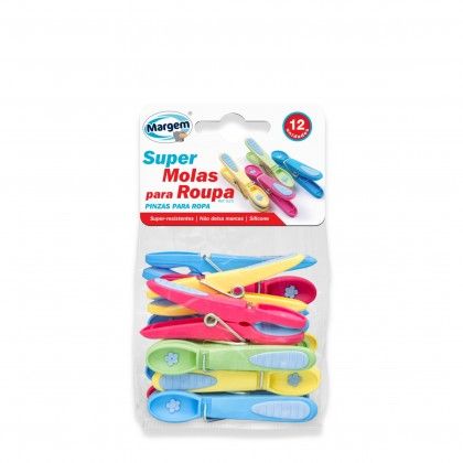 Mola Roupa Silicone Margem Pack 12 Mola Roupa Silicone Margem Pack 12