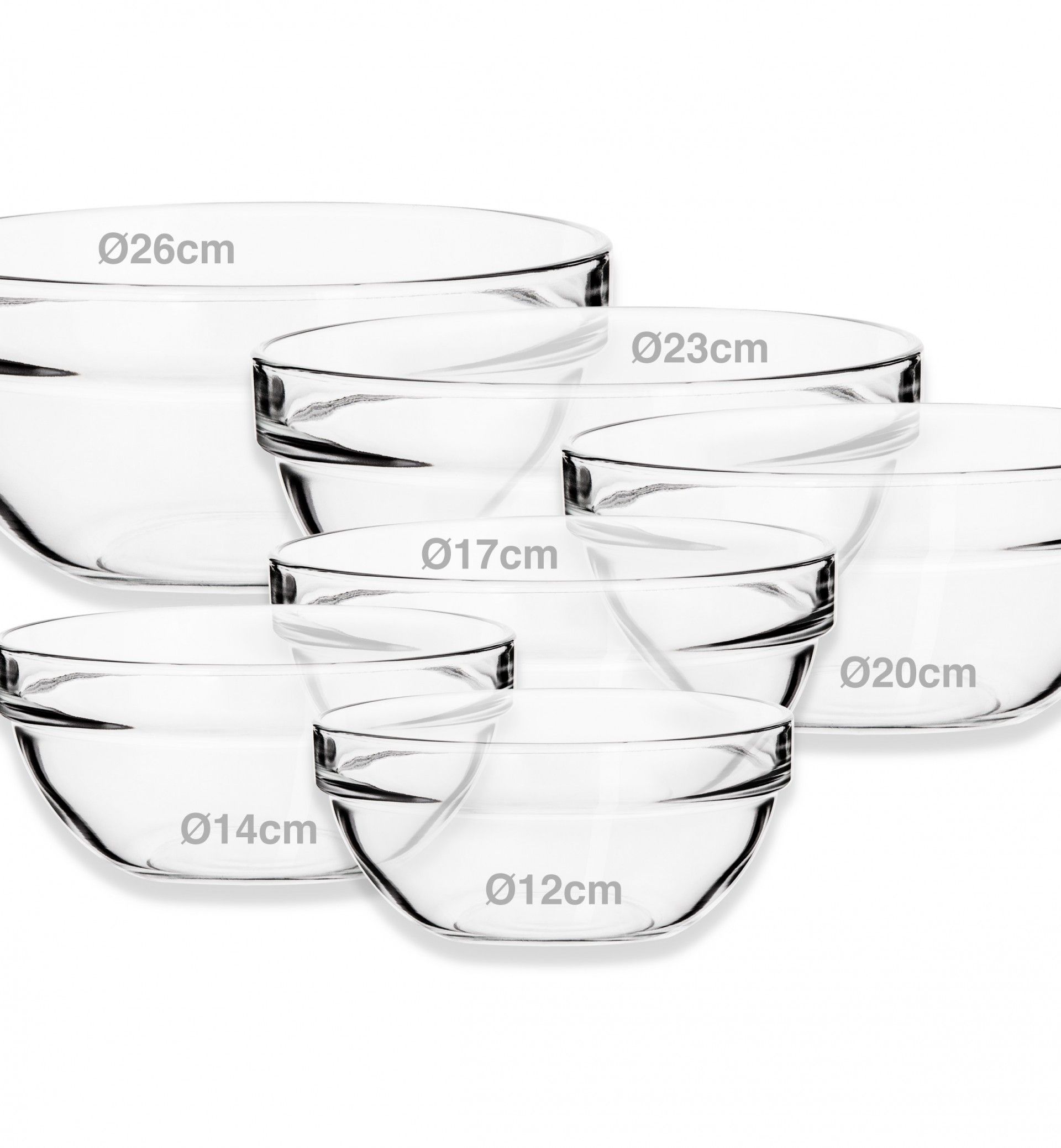 Saladeira Vidro Empilhável 17X7.8cm