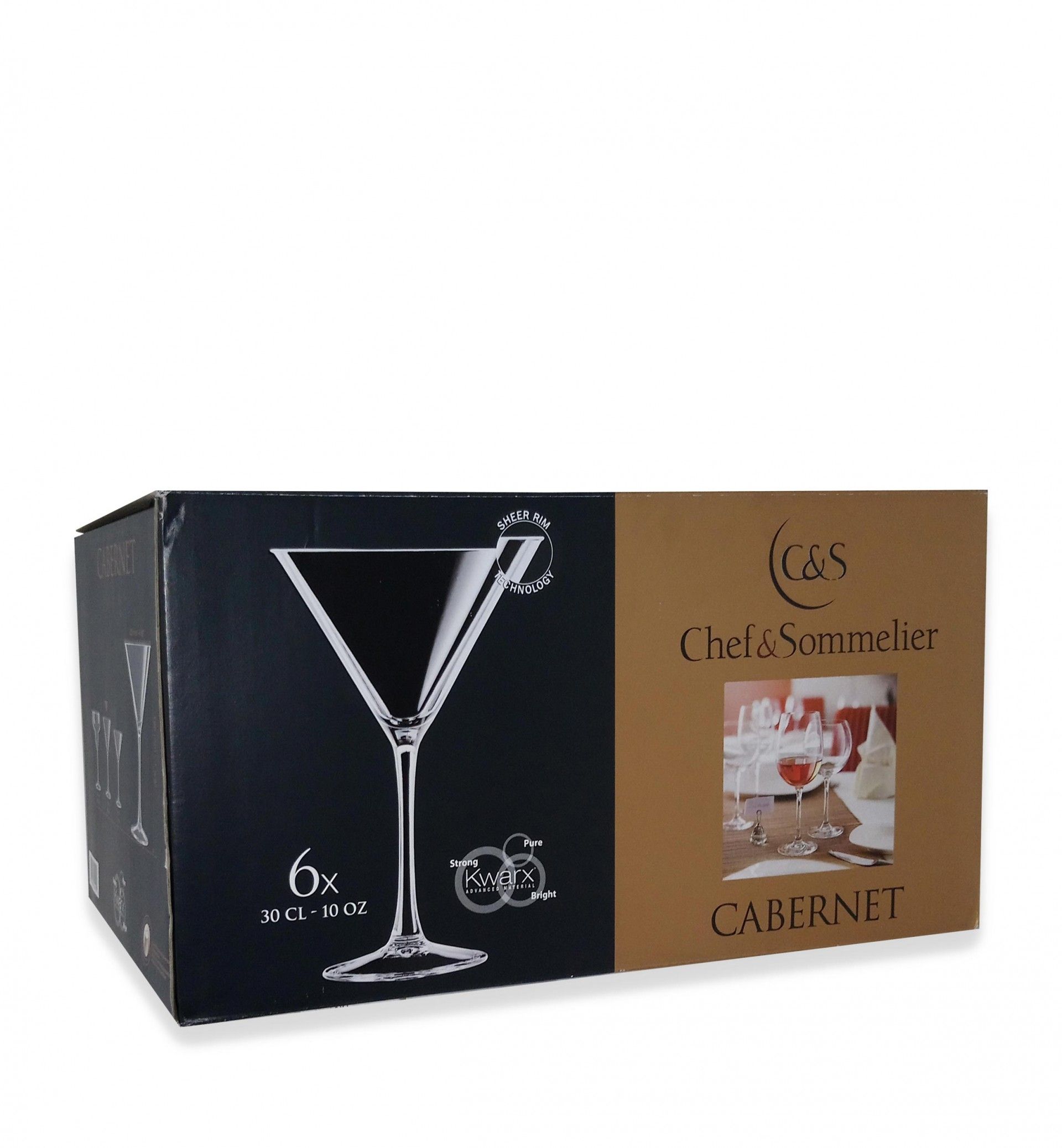 Copo Cabernet com Pé Cocktail 30cl 12X18.8cm