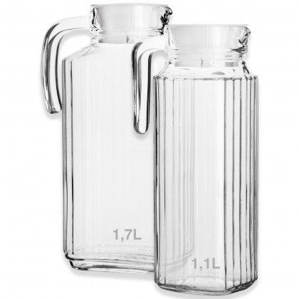 Jarro com Asa Tampa Quadrado 1100ml