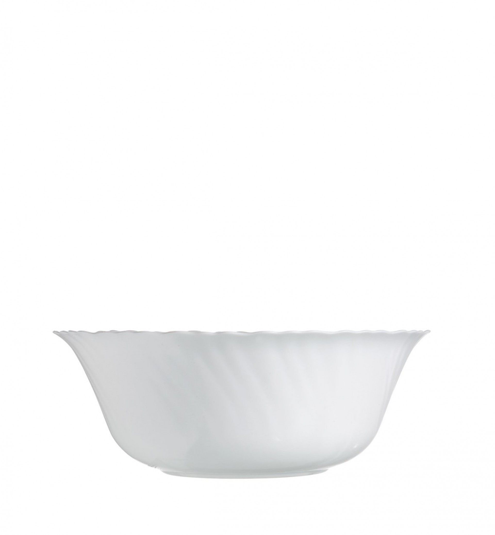 Saladeira Vidro Opaco Feston Branco 16cm