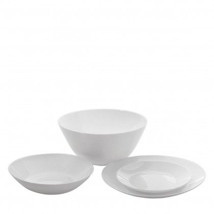 Servio Mesa Zelie Vidro Opaco Branco 19 Peas