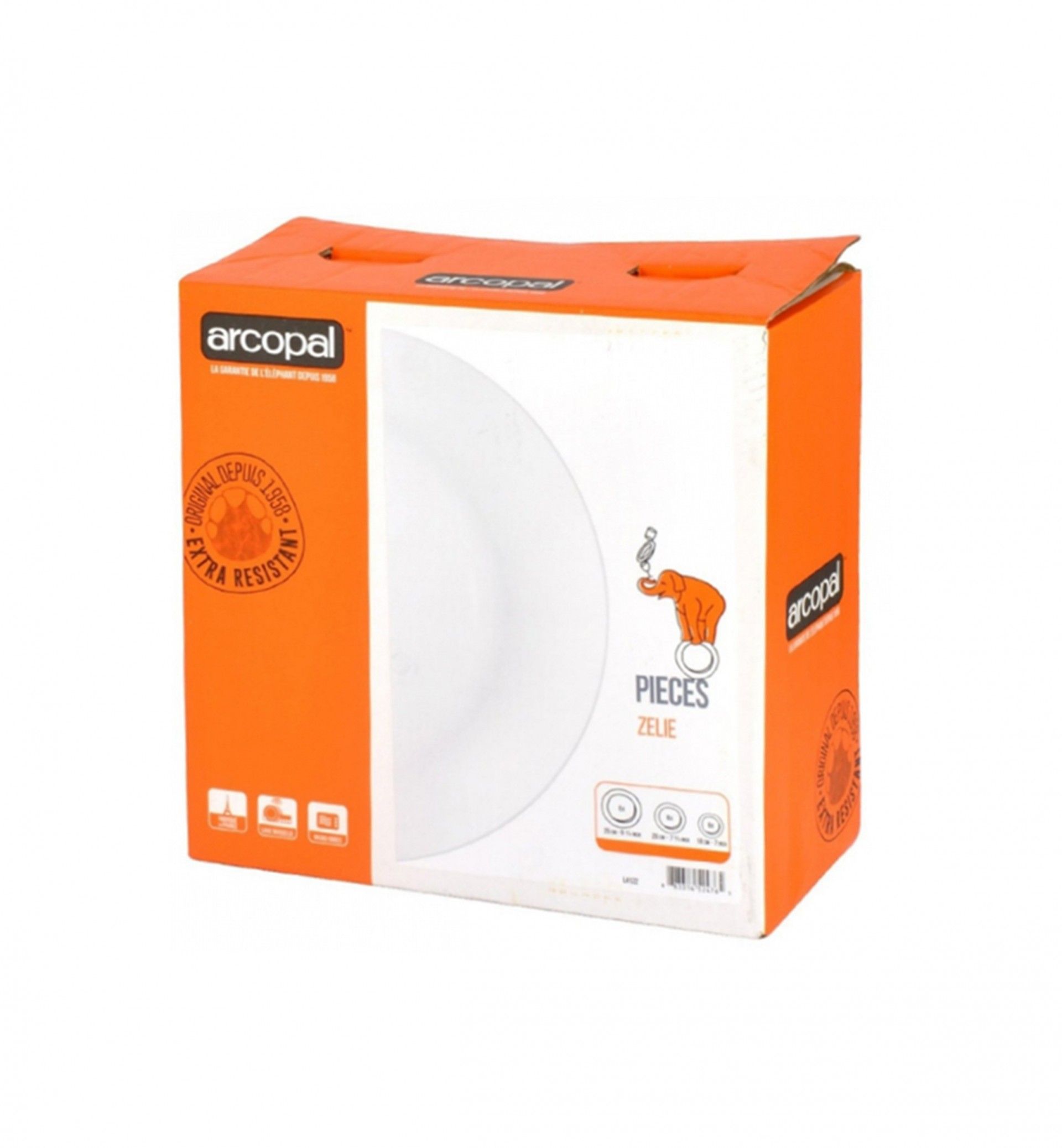 Serviço Mesa Zelie Vidro Opaco Branco 19 Peças