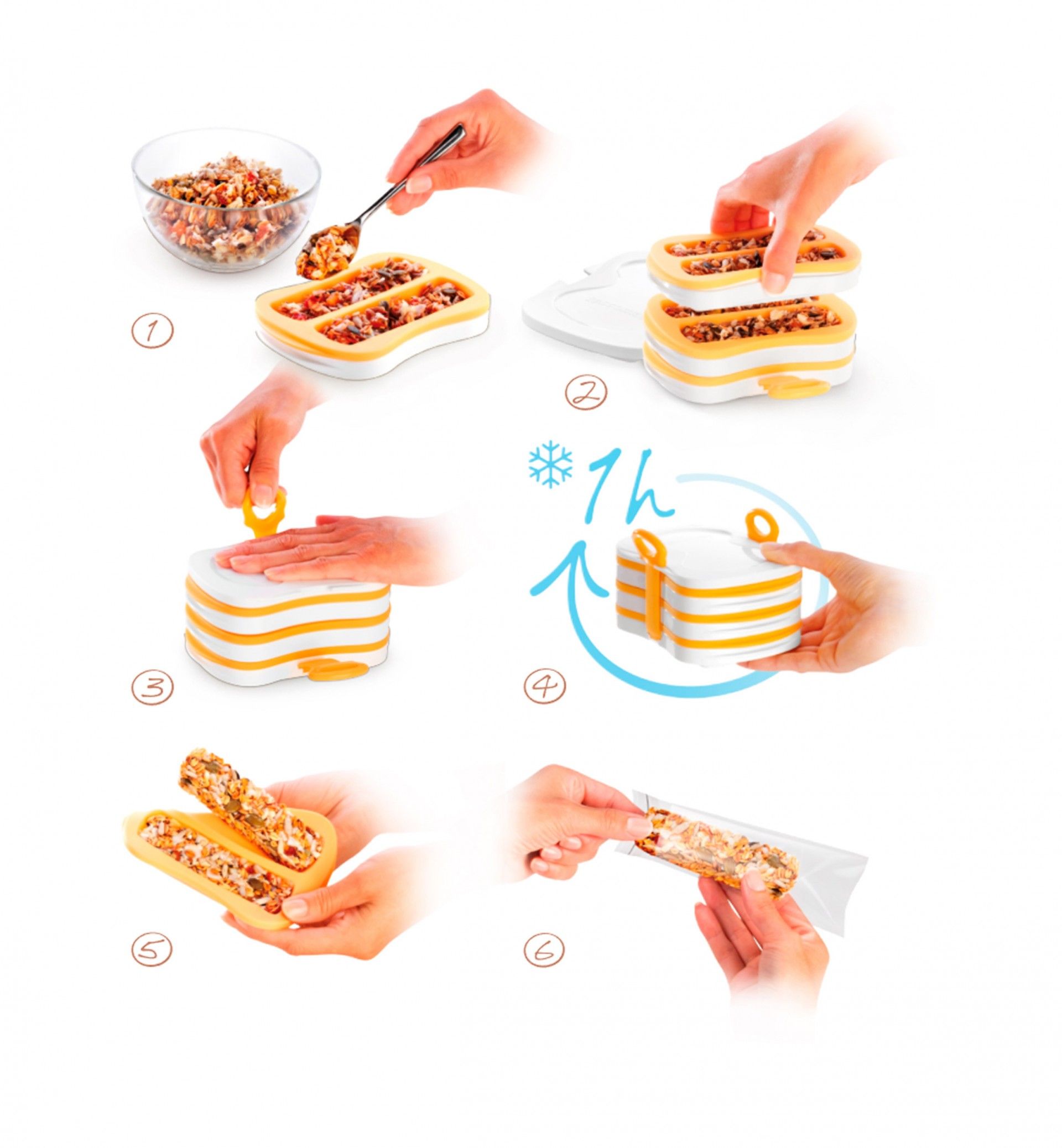 Prensa para Barras Nutritivas Della Casa 14X10.5X7.5cm