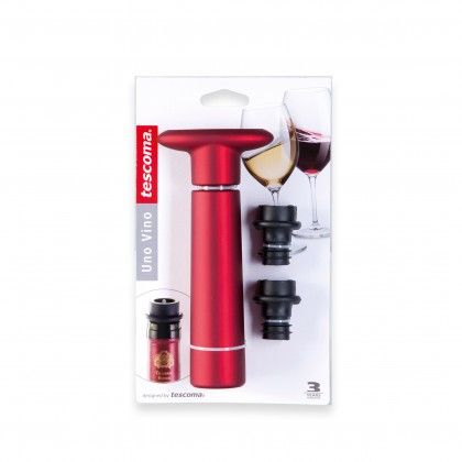 Bomba Vcuo com 2 Rolhas Uno Vino 7.5X16.5cm