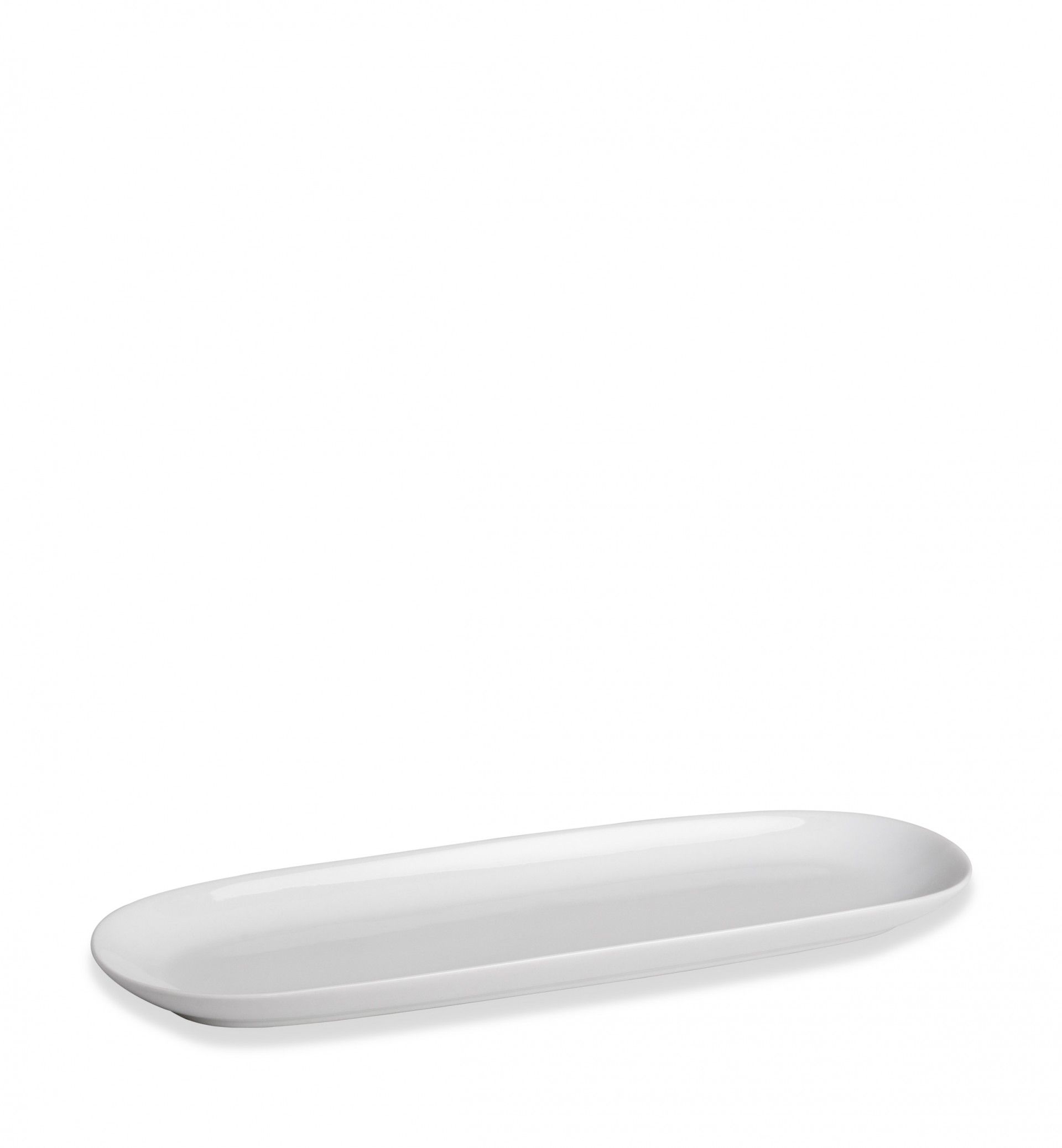 Bandeja Porcelana Baguette Branco 33X10X2cm