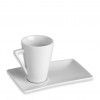 Chvena Caf com Prato Porcelana Ming Branco 6cl 5X6.5cm