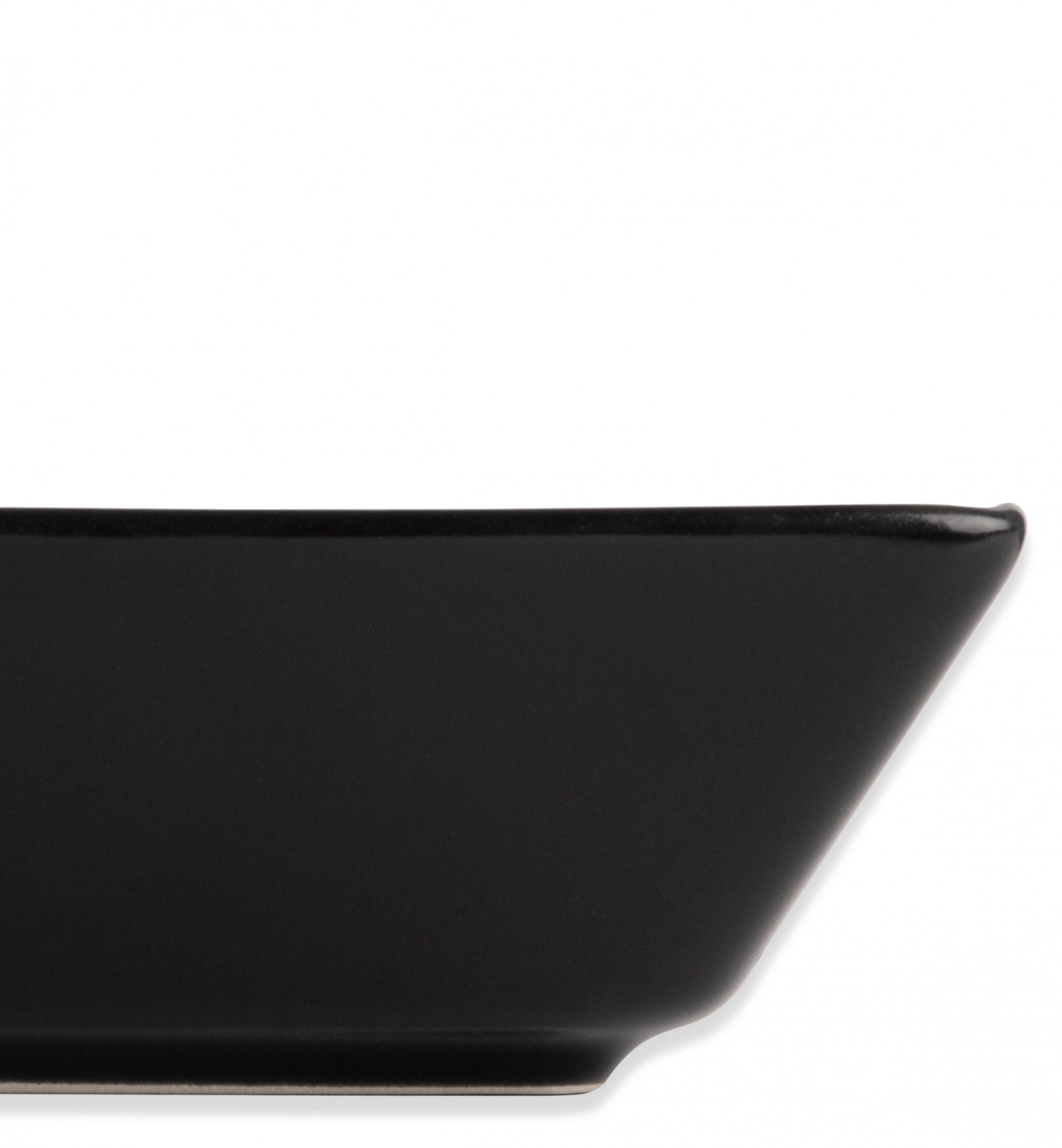 Prato Porcelana Fundo Porcelana Ming II Preto 17.5X17.5X5cm