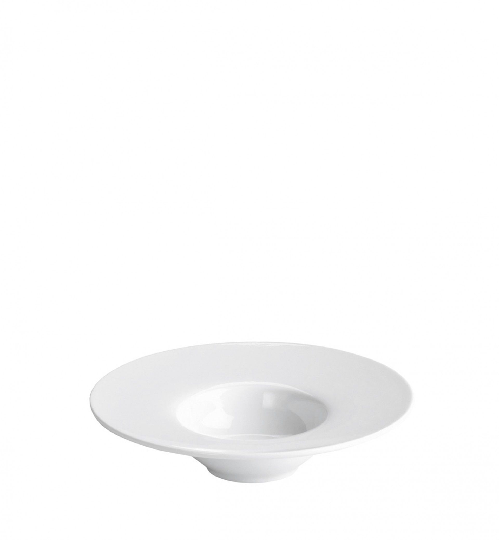 Prato Risotto Porcelana Bordeaux Branco 24X5.2cm