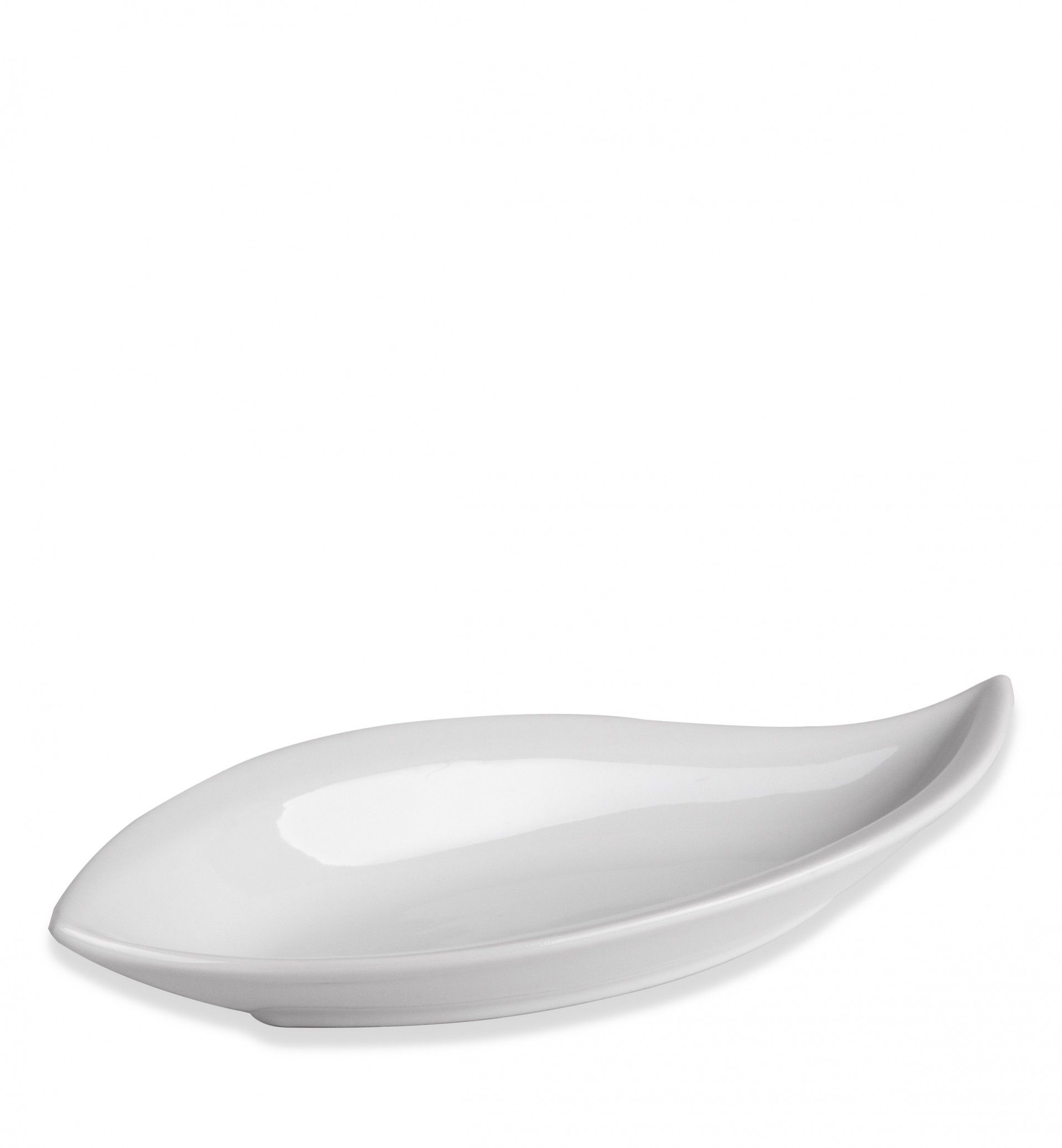Bandeja Porcelana Degustacion Branco 20X9X3cm