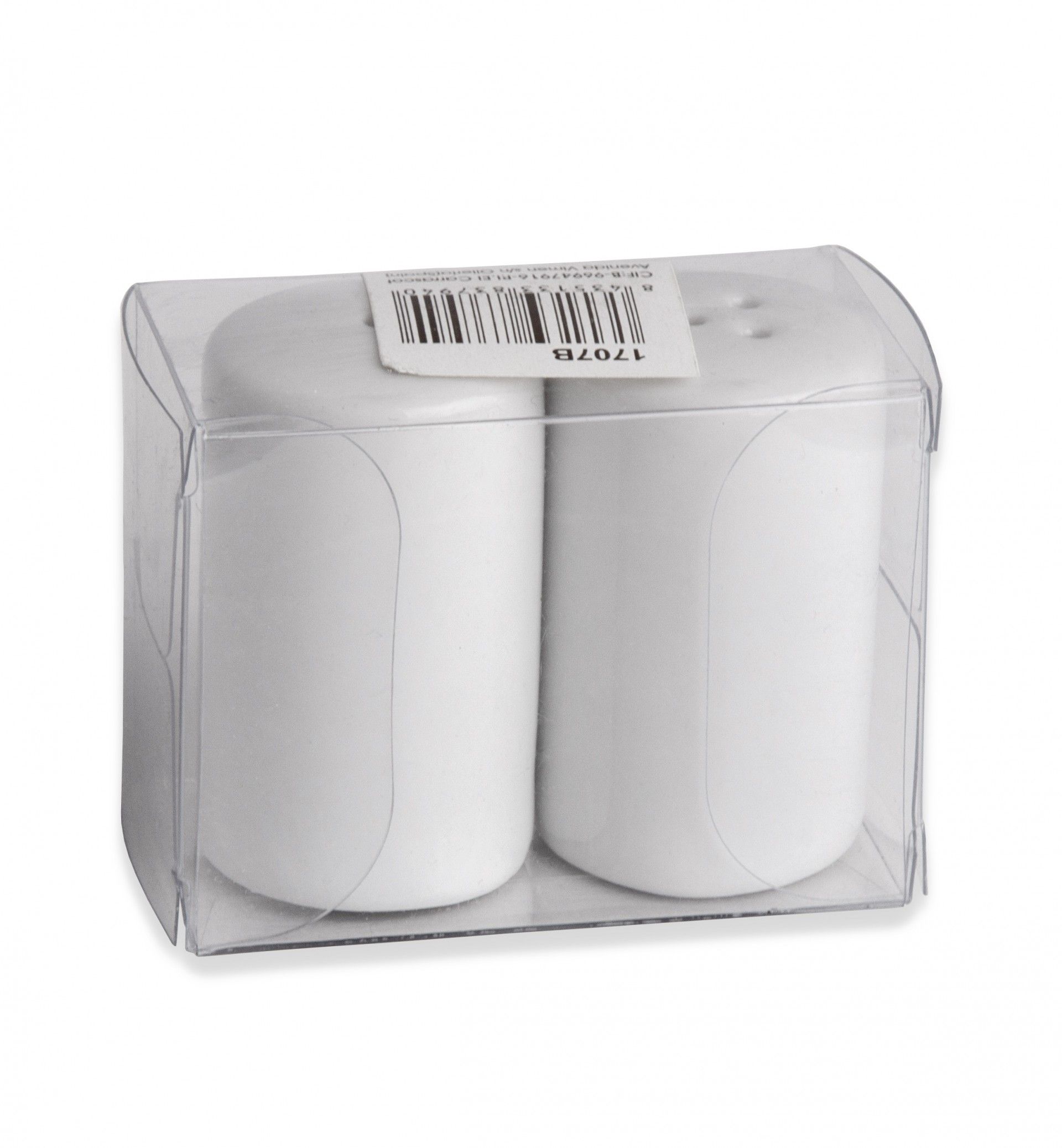 Saleiro + Pimenteiro Porcelana Simple Branco 2.5X4cm