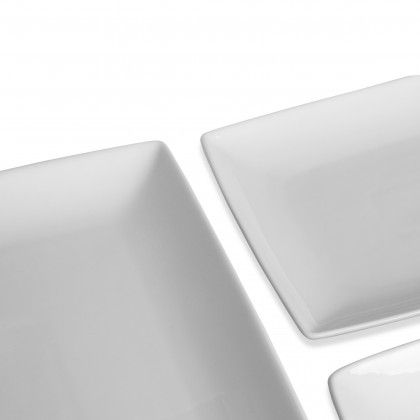 Travessa Porcelana Algarve Branco 34X22X3cm Travessa Porcelana Algarve Branco 34X22X3cm