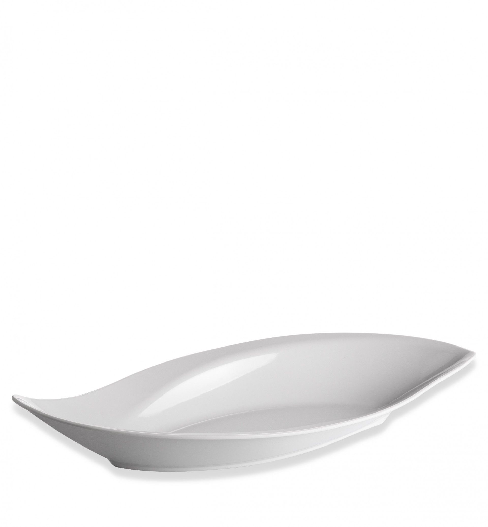 Travessa Folha Melamina Degustacion Branco 50X23X7.5cm