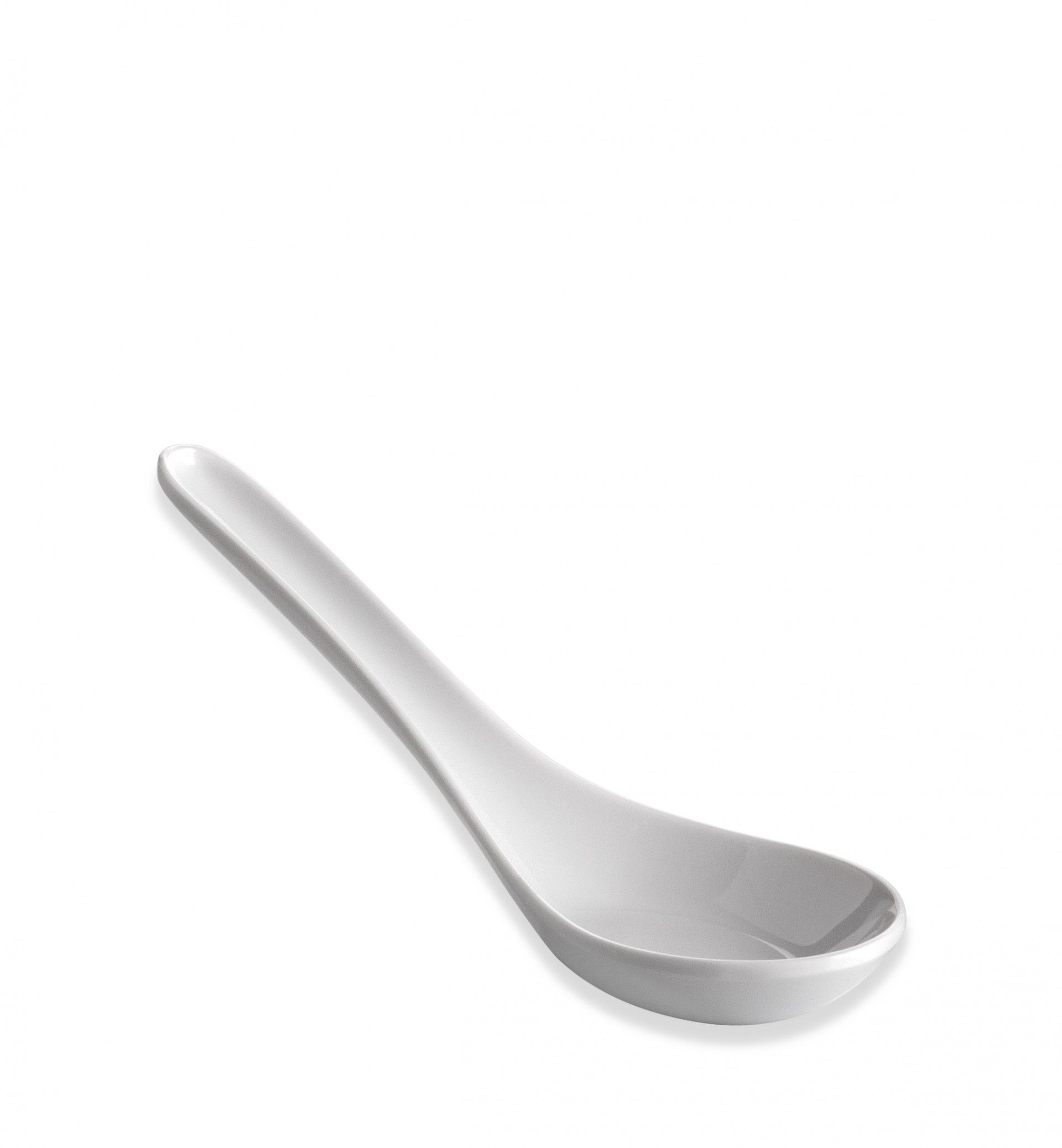 Colher Melamina Degustacion Branco 13.5X4.2cm