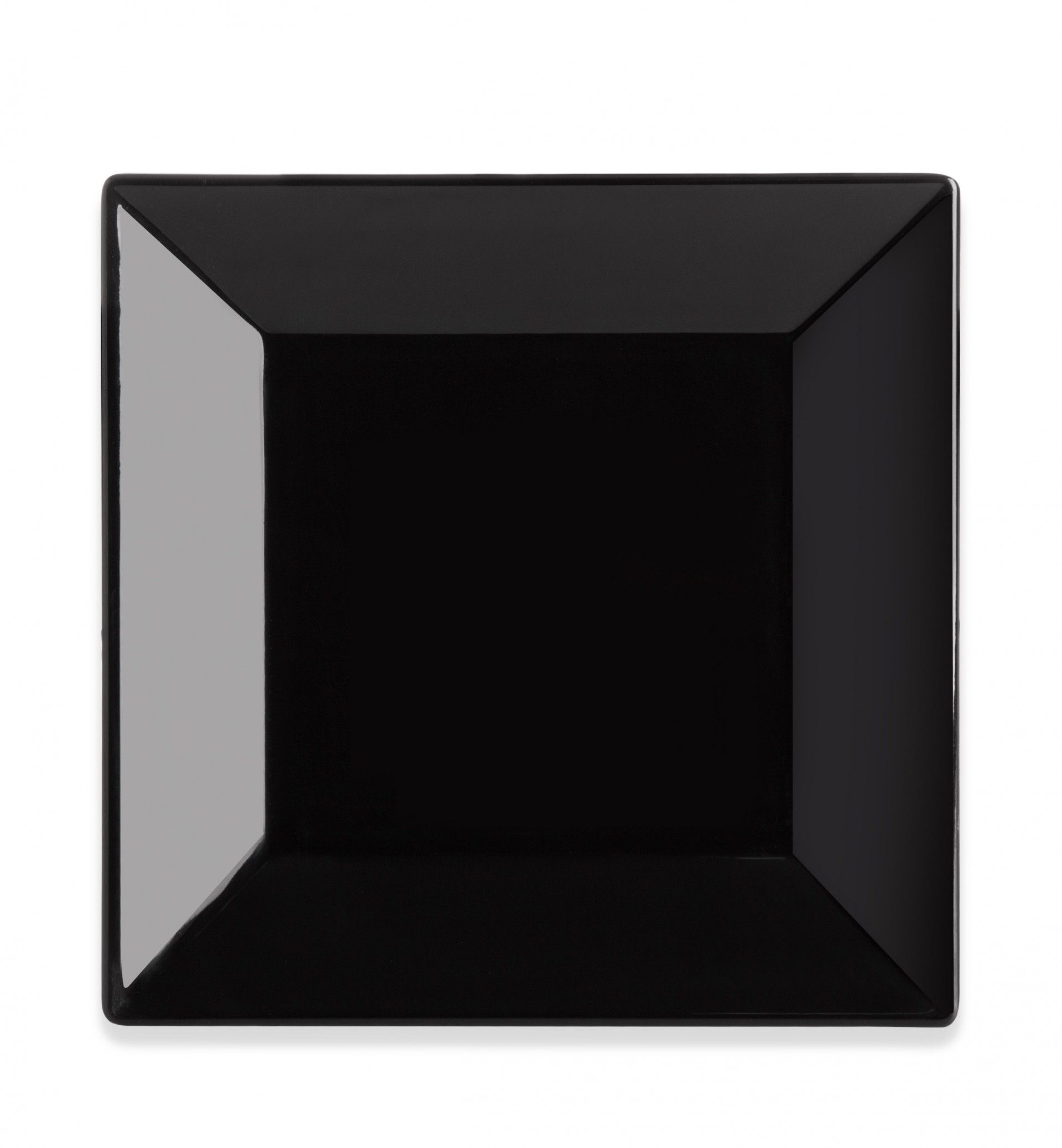 Prato Melamina Ming Preto Preto 25.5X25.5X2.8cm