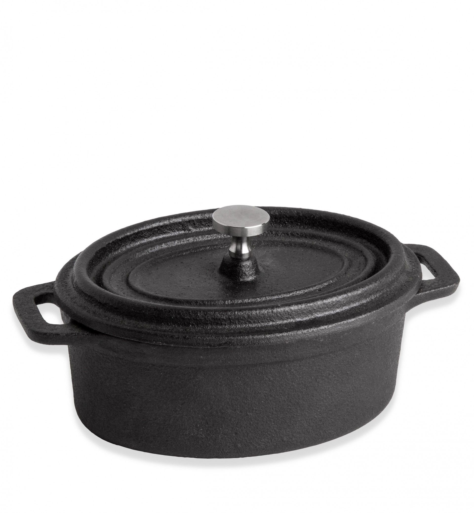 Caçarola Ferro Gourmand Oval Preto 12.5X9X6cm