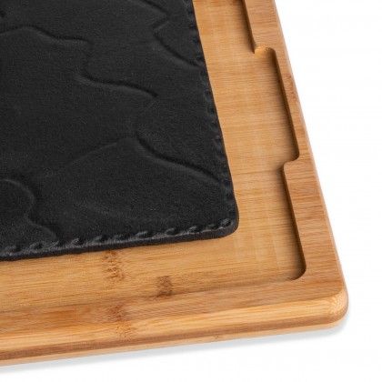 GOURMAND SUPORTE BAMBU + BASE FERRO 29X29X2CM B941021