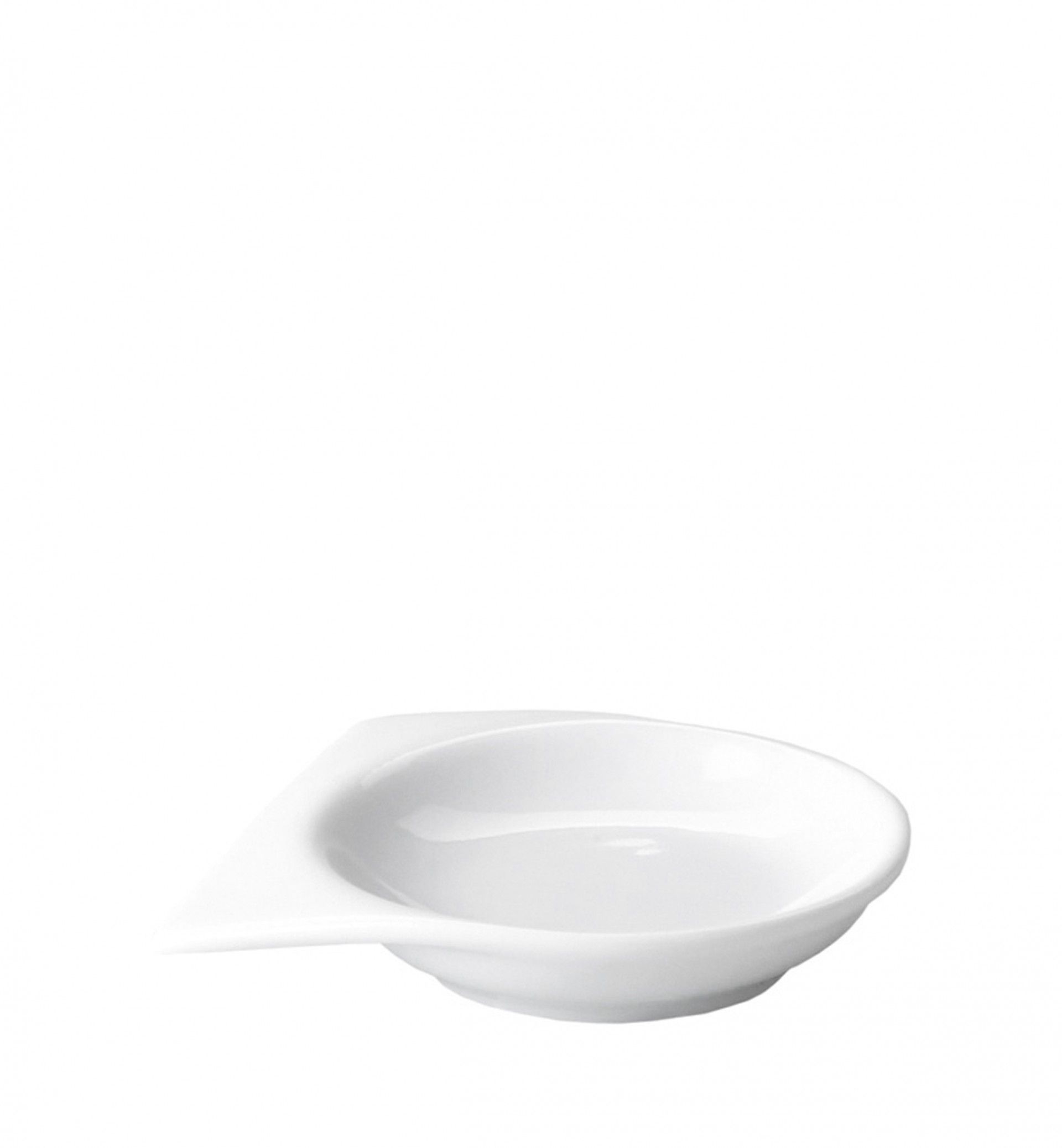 Prato Porcelana Degustacion Branco 7X7.5X1.5cm