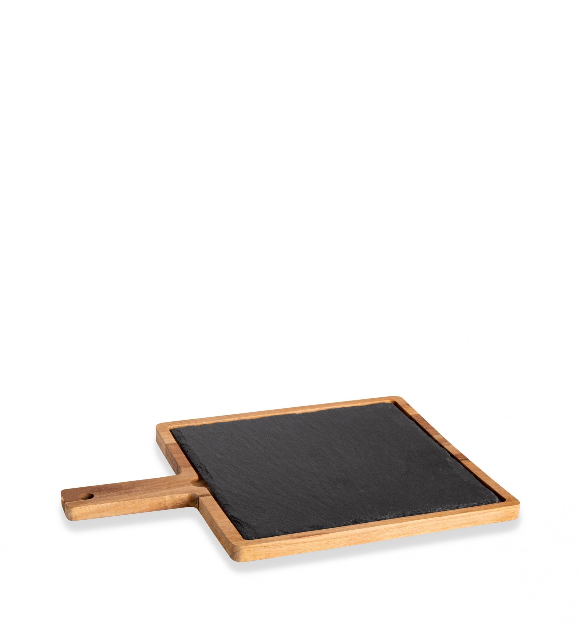 Suporte Acácia + Base Ardósia Soft-Africa Preto 40X27X1.5cm