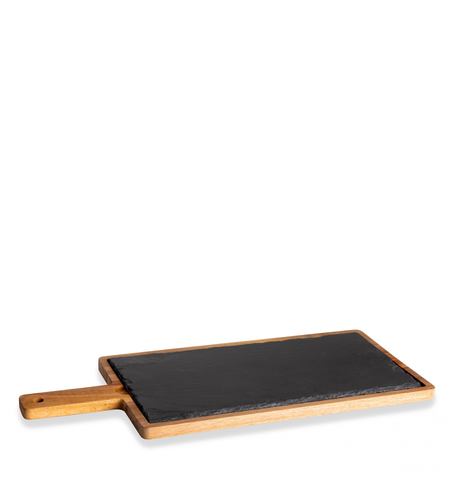 Suporte Acácia + Base Ardósia Soft-Africa Preto 51X20.5X1.5cm