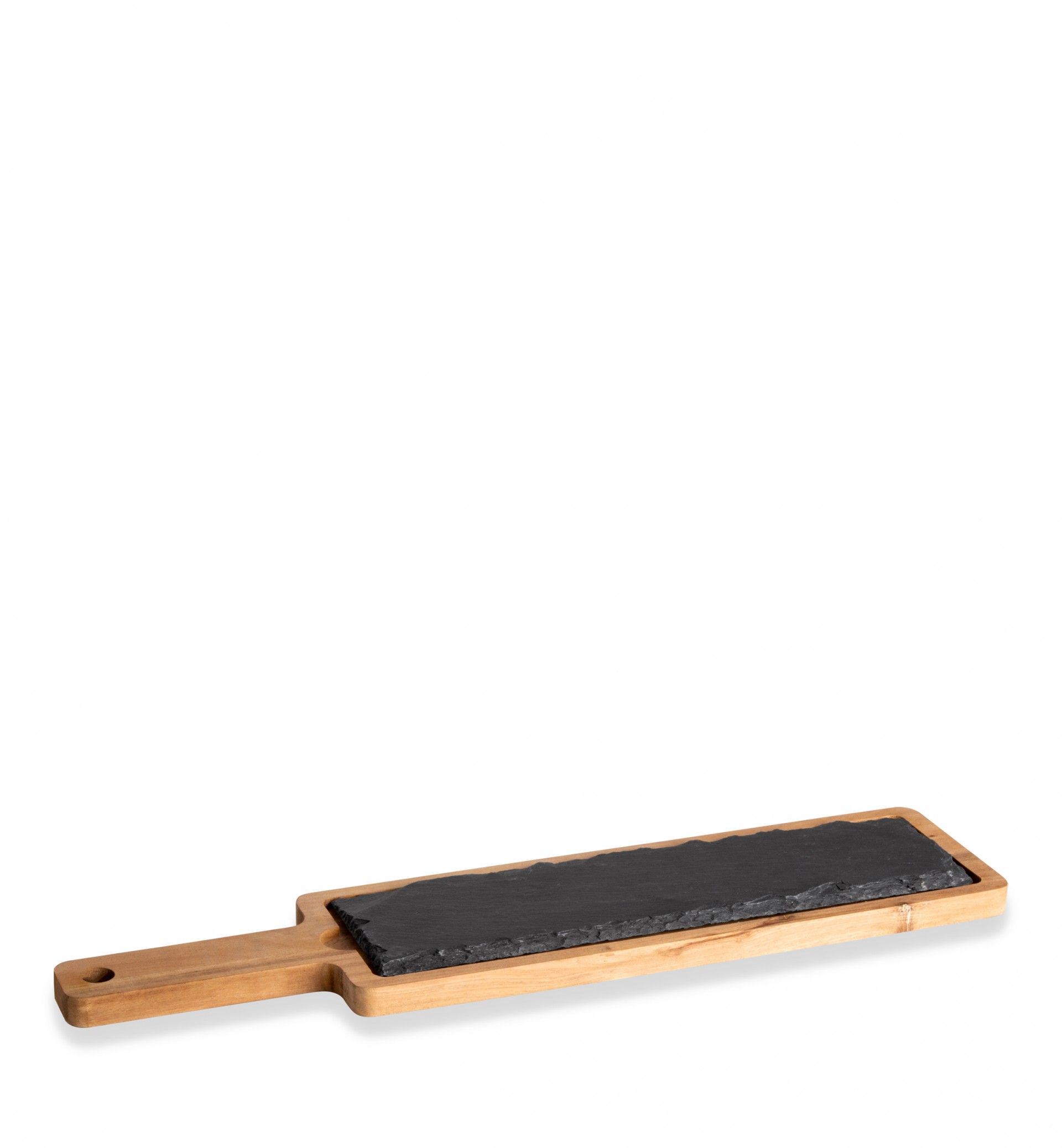 Suporte Acácia + Base Ardósia Soft-Africa Preto 45X10.5X1.5cm