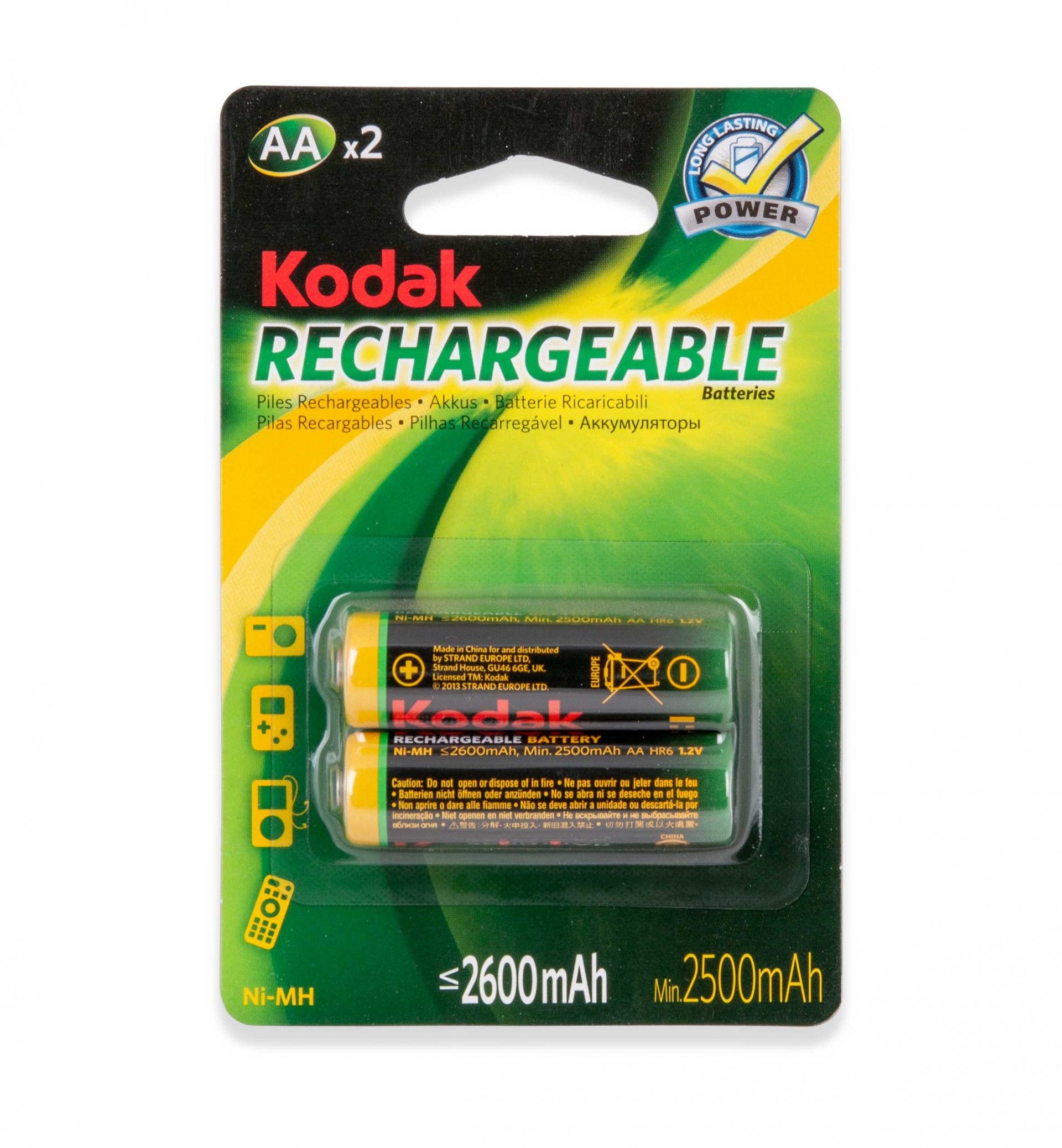 KODAK PILHA RECARREGAVEL AA PACK 2