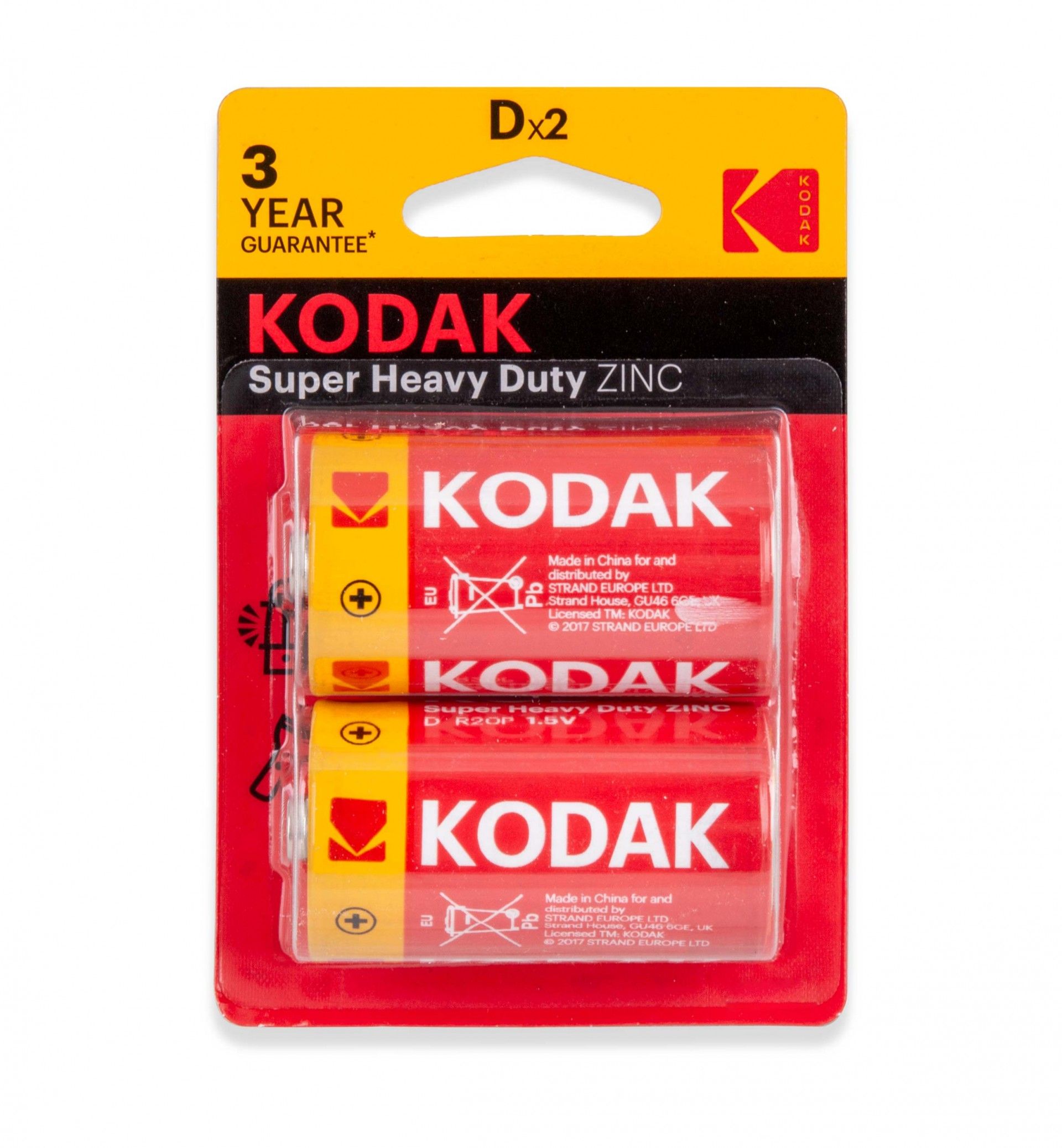 KODAK PILHA SUPER HEAVY DUTY D PACK 2