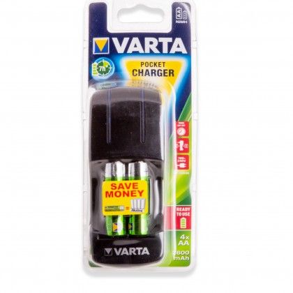 VARTA CARREGADOR PARA 4 PILHAS AA/AAA (INCLUI 4 PILHAS AA) VARTA CARREGADOR PARA 4 PILHAS AA/AAA (INCLUI 4 PILHAS AA)
